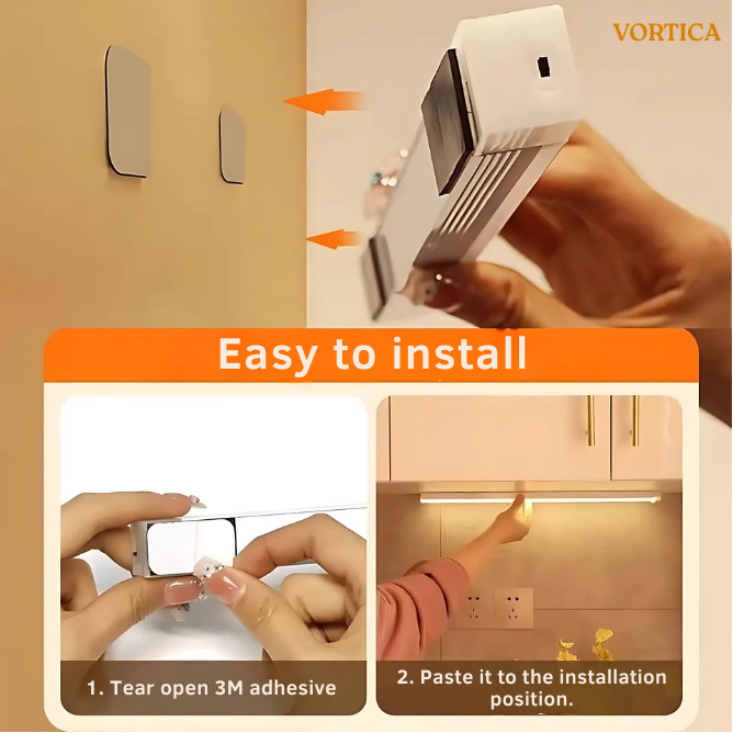 VORTICA GlowGuard Motion Sensor Light - Sees You Before You Stumble, Lighting Dark Halls, Midnight Kitchen Trips And Hidden Cupboard Corners In Silence.